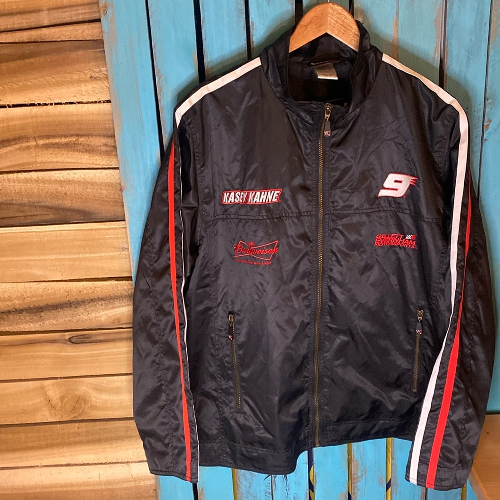 Chase Authentics Kasey Kahne NASCAR windbreaker jacket  large black red white